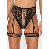 Ann Summers Drawn To You Crotchless Brazilian Knickers, Black