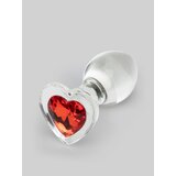 Lovehoney Sensual Glass Jewelled Heart Butt Plug 3 Inch - Clear