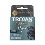 Trojan BareSkin Raw Condoms - 3 Pack
