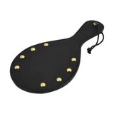 Bound Noir Nubuck Erotic Leather Paddle with Brass Stud Detail: Enhance Your Intimate Experience
