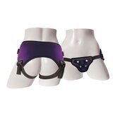 Sportsheets Strap On Lush Harness with Multi Size Rubber O Rings in Purple