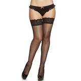 Seven 'til Midnight Fishnet Lace Top Hold-Ups