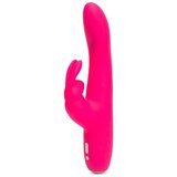 Happy Rabbit Slimline Curve USB Rechargeable Rabbit Vibrator: Pink Blush