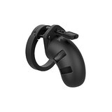 Model 20 - Chastity - 3.5 inch Silicone Cock Cage - Black