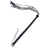 Leather 9 Tail Flogger Black/White
