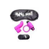 Couple's Kit with RC Bullet, Blindfold, Cock Ring & Finger Vibe