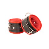 Red Trim Leather Wrist Cuffs