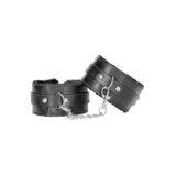 Ouch! Plush Bonded Leather Ankle Cuffs with Adjustable Straps