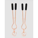 Bondage Boutique Rose Gold Adjustable Nipple Clamps - Gold