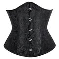 Midnight Wildflower Underbust Black Corset - L