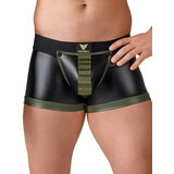 Trunk Shorts with Open Rear in Black & Green