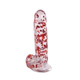 Ann Summers 6 Inch Glitter Heart Realistic Textured Dildo with Suction Cup Base