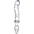 Glacier Glass Textured Dildo and Butt Plug Duo - 9 Inch