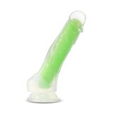 Neo Elite - Glow in the Dark - 7.5 Inch Silicone Dual Density Cock - Neon Green