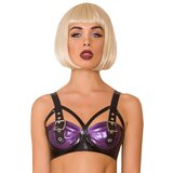 Latex Buckle Bra in Purple