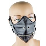 Leather Zipper Mask - One Size