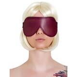 Distressed Burgundy Leather Blindfold - One Size