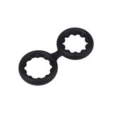 ROCK SOLID - Silicone Double Stamina Ring with Metal Beads