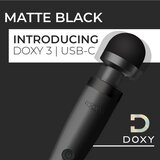 Doxy 3 USB-C Wand Massager in Matte Black: Compact and Powerful Pleasure Tool