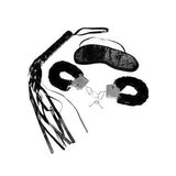 Sex and Mischief Beginners Bondage Kit - Blindfold, Handcuffs, and Whip for Sensual Exploration