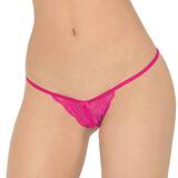 Escante Crotchless Pink Lace Strappy Pink G-String