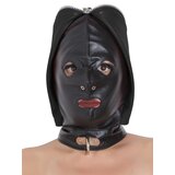 Leather Fly Trap Hood - Black - One Size