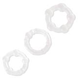 BASICS Triple Clear Cock Ring Set (3 Pack)