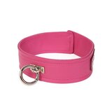 Leather Collar in Pink