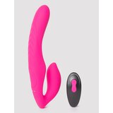 Lovehoney Double Down Rechargeable Remote Control Vibrating Strapless Strap-On  - Pink