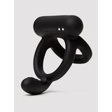 Closer Intimate Caress Rechargeable Taint Stimulation Cock Ring - Black