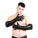 PVC Men`s Long Gloves in Black