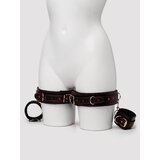 Bondage Boutique Heart Wrist to Thigh Restraints - Black