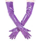 PVC Long Gloves in Purple