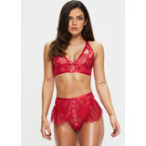 Ann Summers Exuberant Crotchless Set, Red
