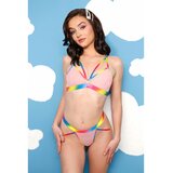 Make it Rain Caged Bralette and Booty Harness Panty - Small/Medium