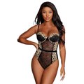 Dreamgirl Leopard Teddy - Mixed colours - L