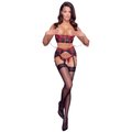Cottelli Red Wet Look and Lace Underwired Bra Set - Large - Red