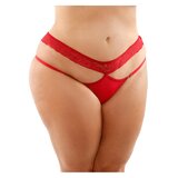 Ren Lace and Microfiber Panty - Queen Size - Red