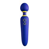 ROMP Flip Wand Massager Blue - Multiple Vibration Modes, Body-Safe Silicone