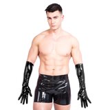 Men`s Seamless Elbow Length Latex Gloves in Black