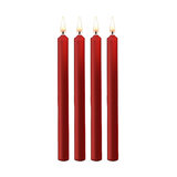 Teasing Wax Candles - Large - 4 Pack - Paraffin - Red