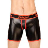 Cycling Shorts with Open Rear in Black & Red