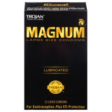 Trojan Magnum Lubricated Condoms - 12 Pack