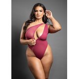 Crotchless Asymmetrical Zipper Teddy - Queen Size