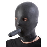 Moulded Rubber Anatomical Hood with Dildo - One Size