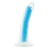Neo Elite - Glow in the Dark - 7.5 Inch Silicone Dual Density Cock - Neon Blue