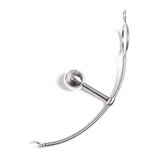 Steel Adjustable Butt Plug with Attached Cock Ring