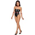 Cottelli Collection Cottelli Bondage Wetlook Body with Restraints - Black - L