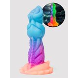 Creature Cocks Aqua-Cock Glow-in-the-Dark Silicone Dildo - Blue
