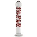 Love All Round Hearts Glass Dildo – 7 Inch